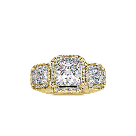 Vintage 3 Stone Diamond Engagement Ring