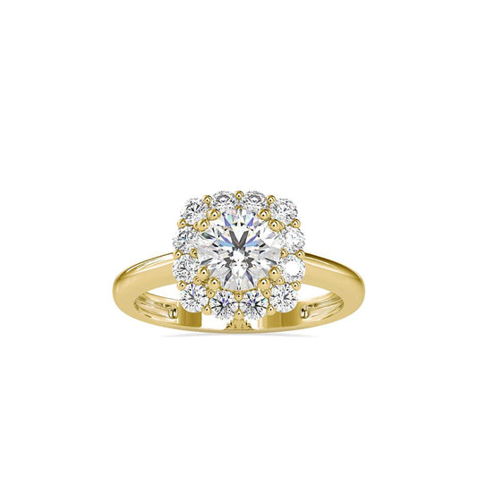 Round Halo Diamond Engagement Ring