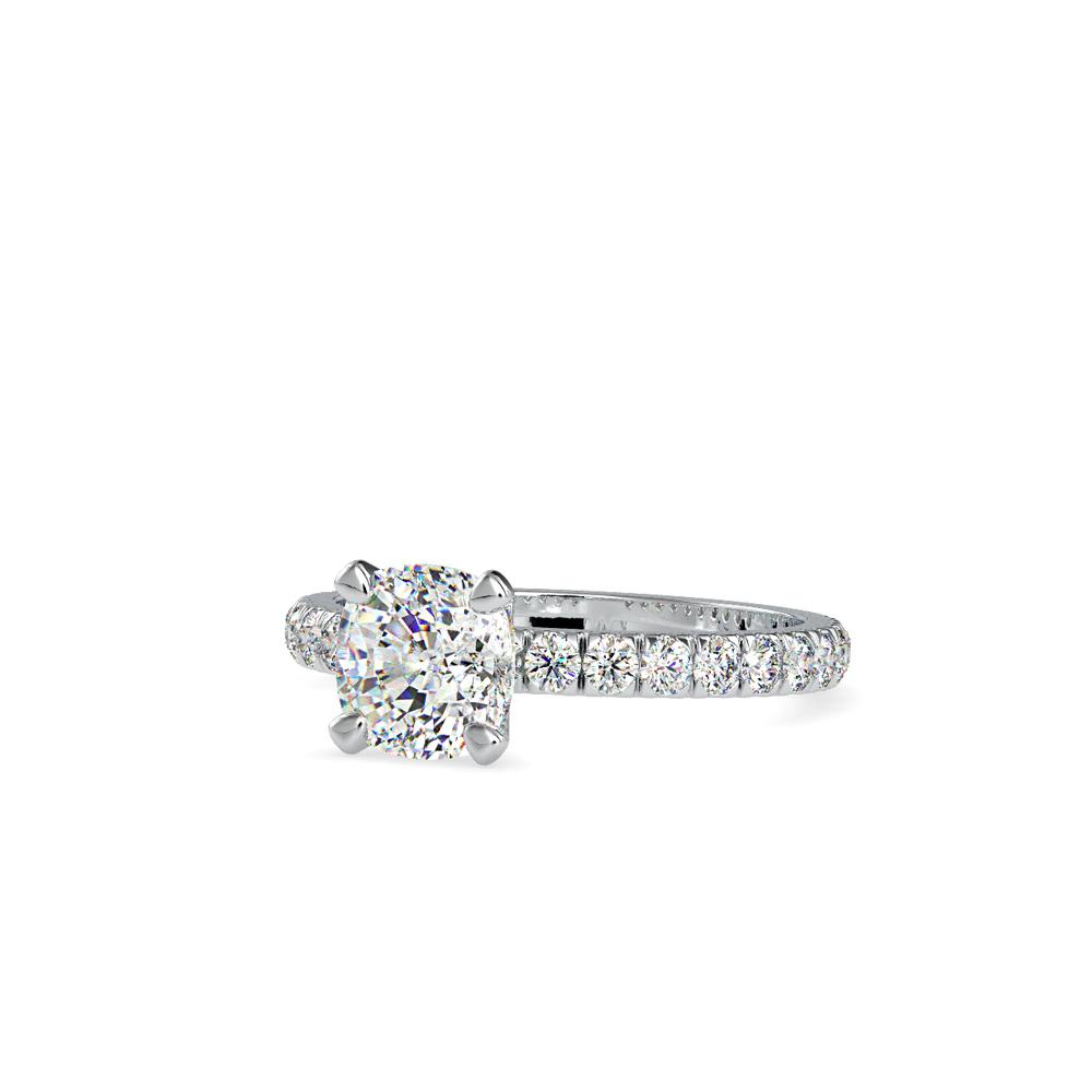 Modern Classic cushion cut engagement ring