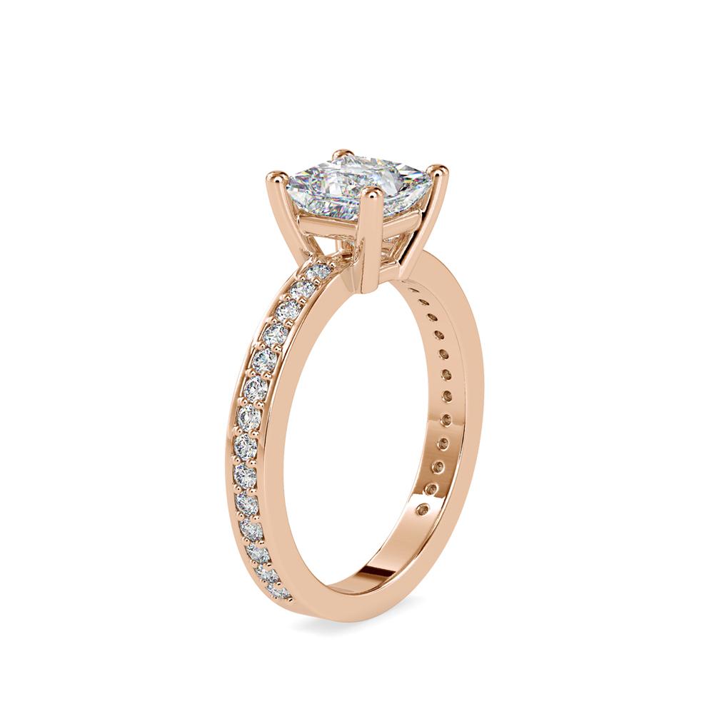 Modern Classic cushion cut engagement ring