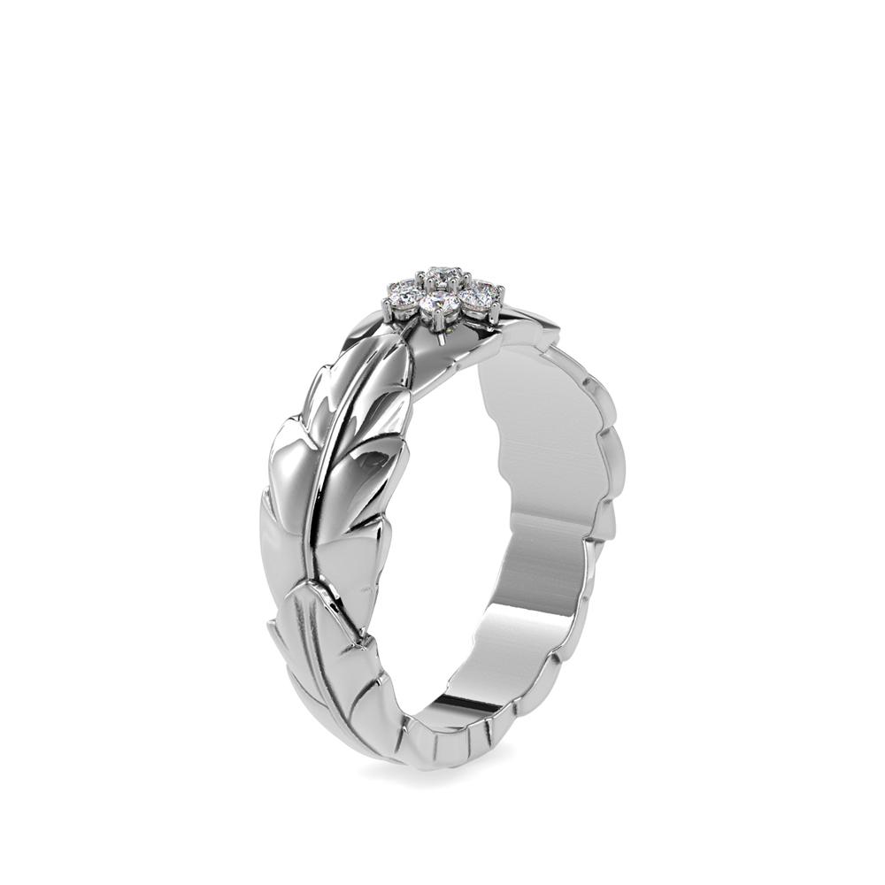 Laurel Leaf Band with Cluster