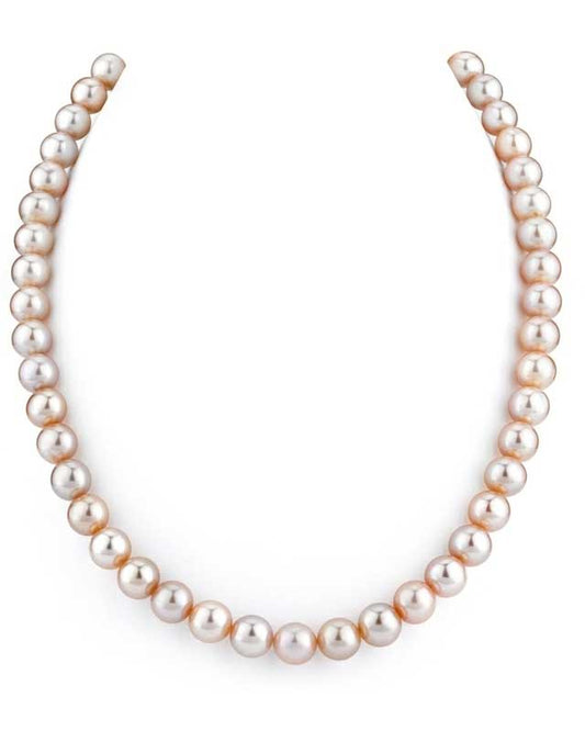 7-8mm Pink Freshwater Pearl Necklace - AAAA Quality