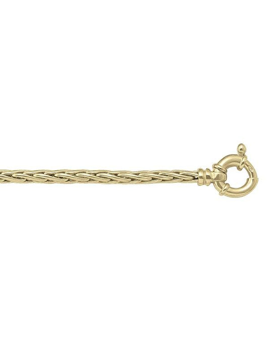 N2702 - YELLOW GOLD HOLLOW WHEAT LINK