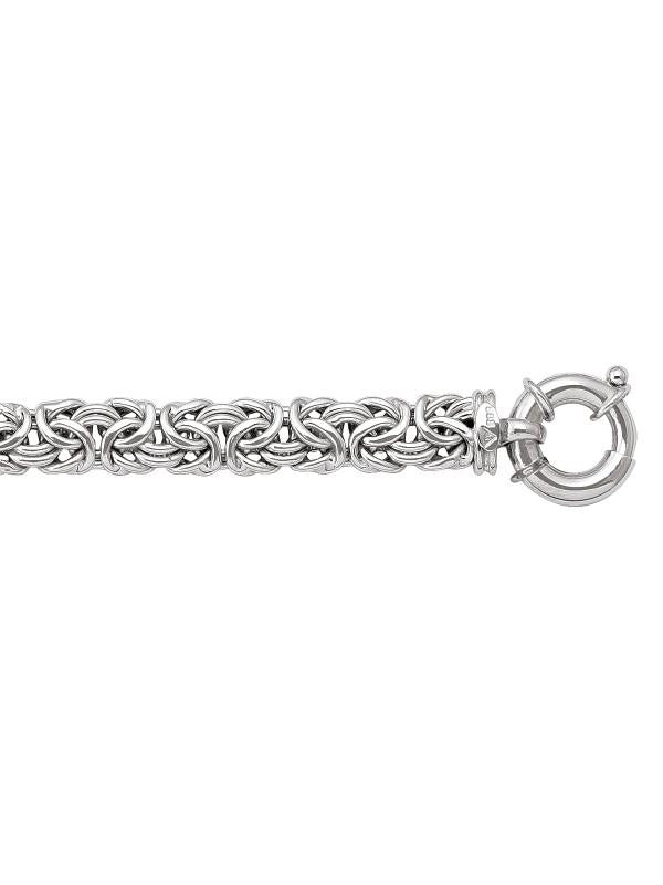 TA13 - WHITE GOLD HOLLOW BYZANTINE LINK
