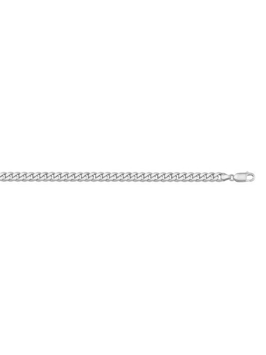N1019 - WHITE GOLD SOLID FLAT BEVELED LINK
