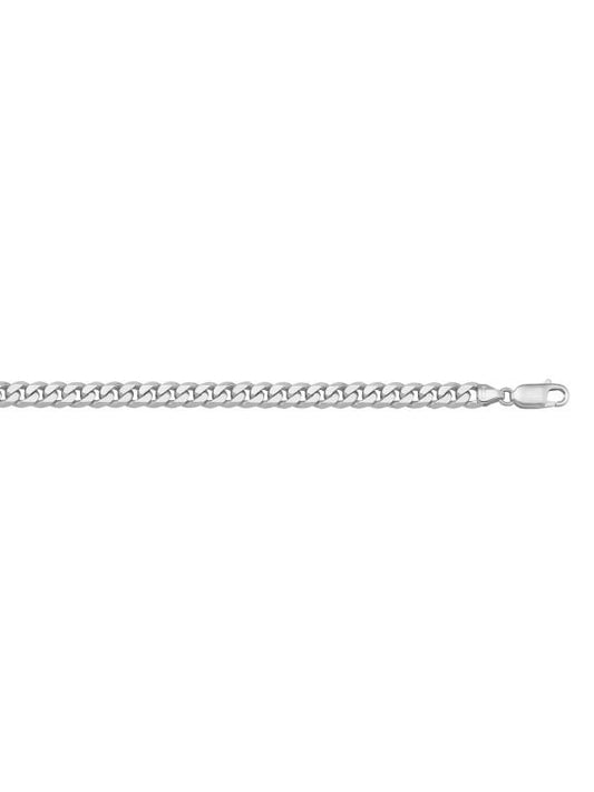 N1020 - WHITE GOLD SOLID FLAT BEVELED LINK