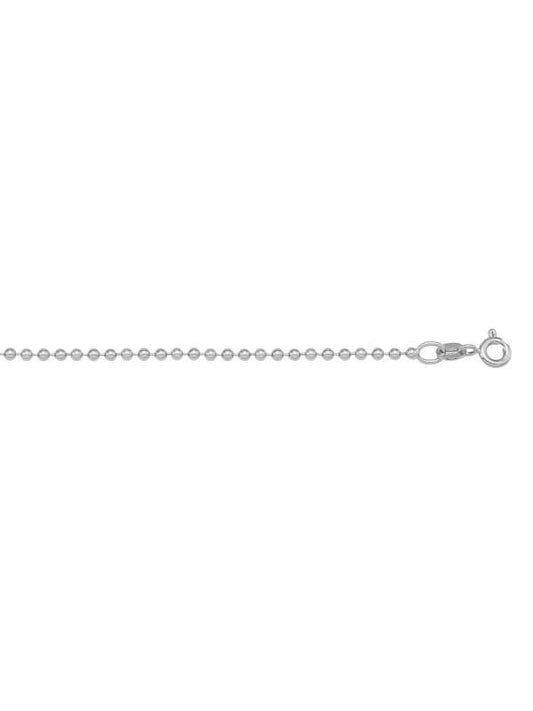 N1028 - WHITE GOLD BEAD LINK