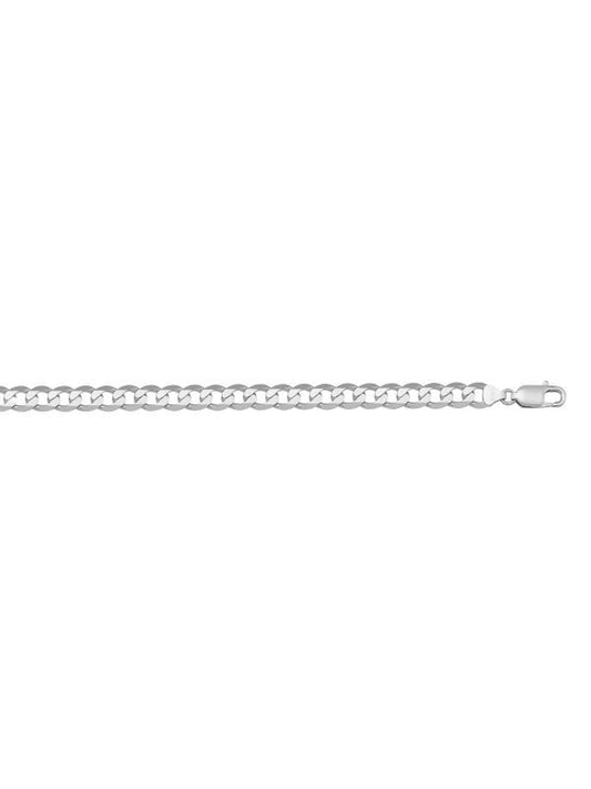 N204W - WHITE GOLD SOLID OPEN LINK