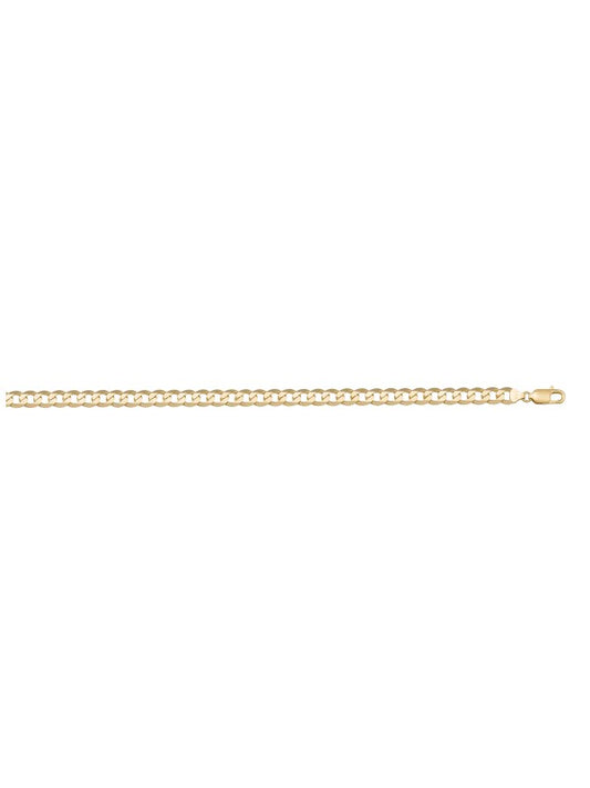 N2420 - YELLOW GOLD SOLID OPEN LINK ANKLET