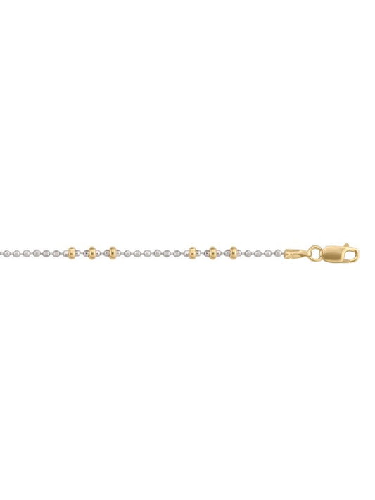 N2427 - TWO TONE STATION BEAD ANKLET
