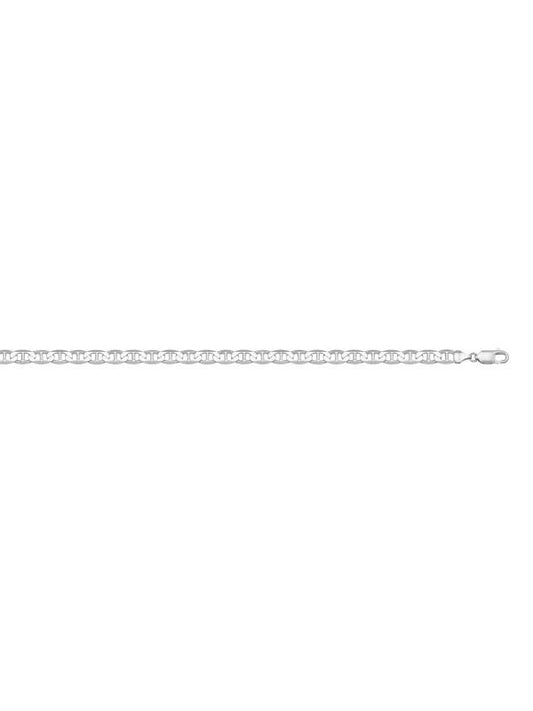 N312W - WHITE GOLD SOLID FLAT ANCHOR LINK