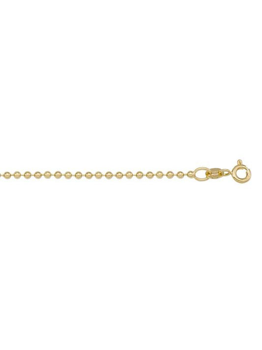 N413 - YELLOW GOLD BEAD LINK