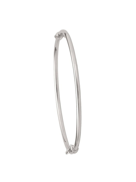 N5717 - 3MM WHITE GOLD HIGH POLISH TUBE BANGLE