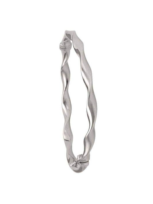 N5735 - WHITE GOLD TWIST BANGLE
