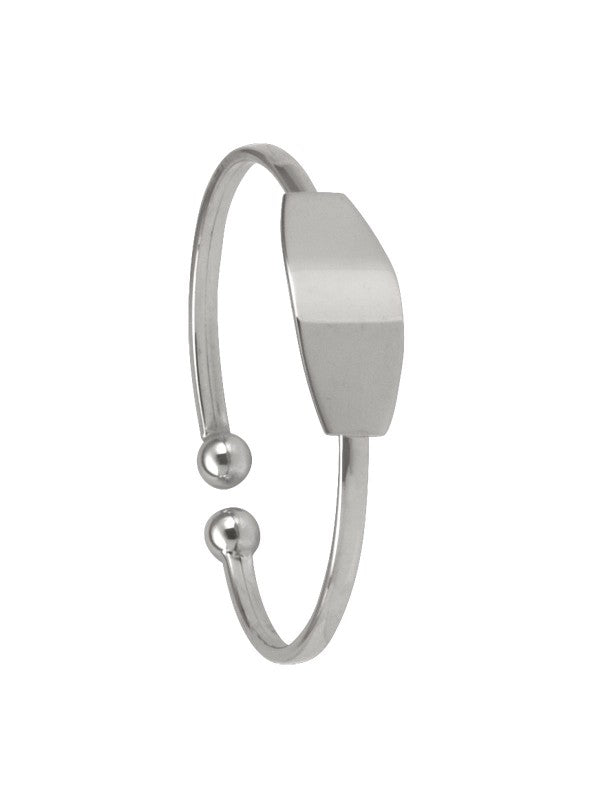 N5919 - WHITE GOLD CUFF BABY BANGLE