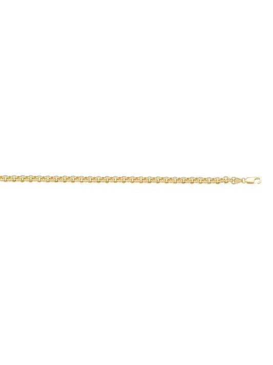 N606 - YELLOW GOLD HOLLOW ROLO LINK