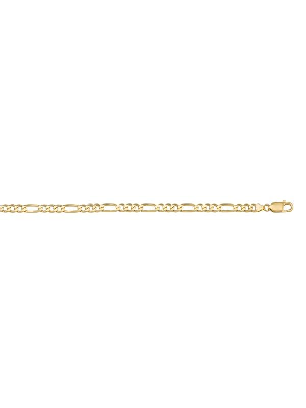 N702 - YELLOW GOLD HOLLOW FIGARO LINK