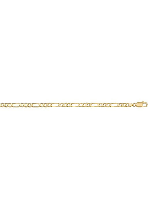 N703 - YELLOW GOLD HOLLOW FIGARO LINK