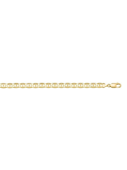 N722 - YELLOW GOLD HOLLOW FLAT ANCHOR LINK