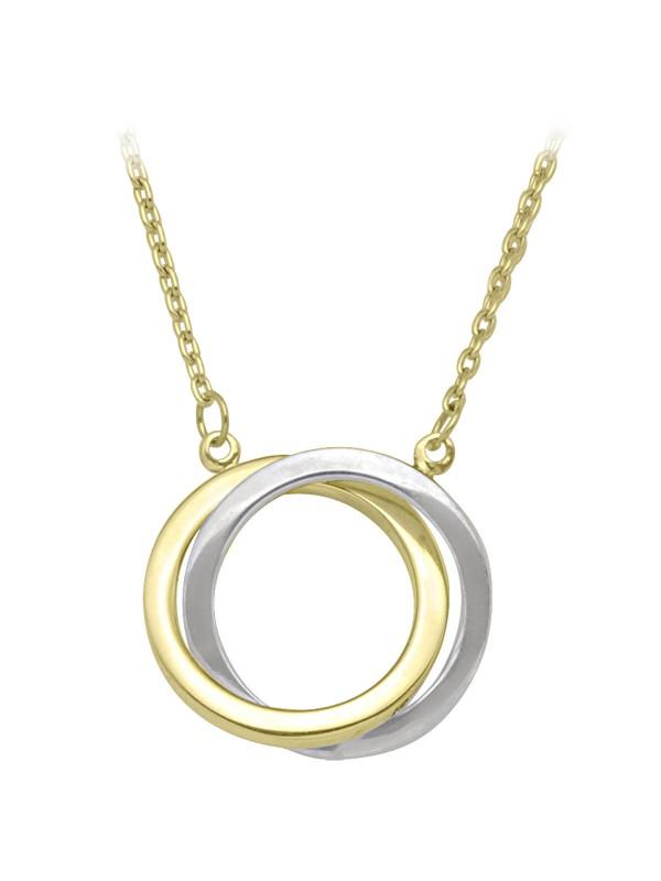 TECA236 - TWO TONE LOVE KNOT NECKLACE