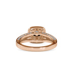 SKU: 0001 (18K) Rose Gold Double Halo Split Shank Engagement Ring