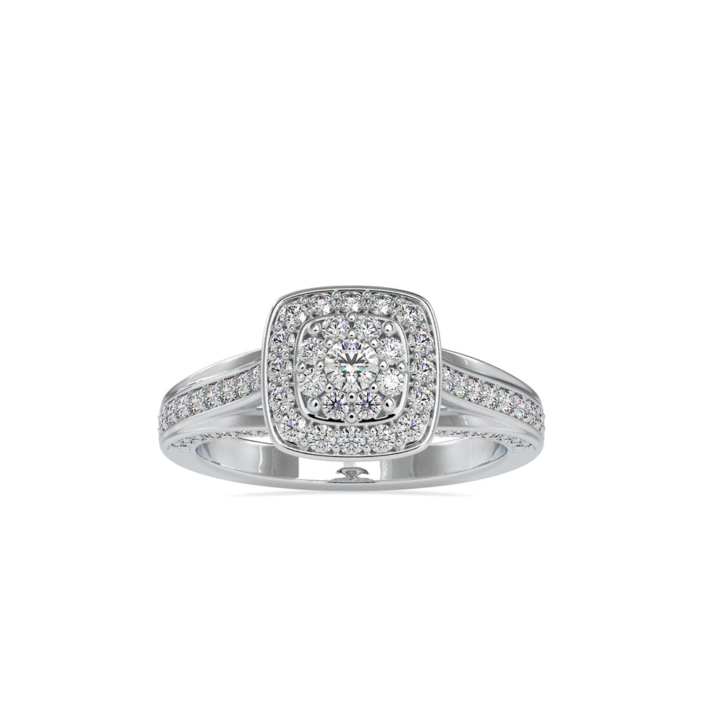 SKU: 0001 (22K) Rose Gold Double Halo Split Shank Engagement Ring