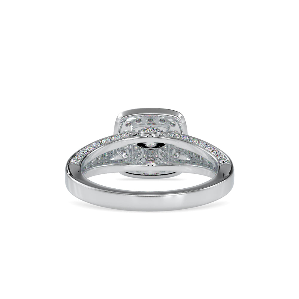 SKU: 0001 (18K) Rose Gold Double Halo Split Shank Engagement Ring