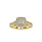 SKU: 0001 (18K) Rose Gold Double Halo Split Shank Engagement Ring