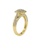 SKU: 0001 (18K) Rose Gold Double Halo Split Shank Engagement Ring