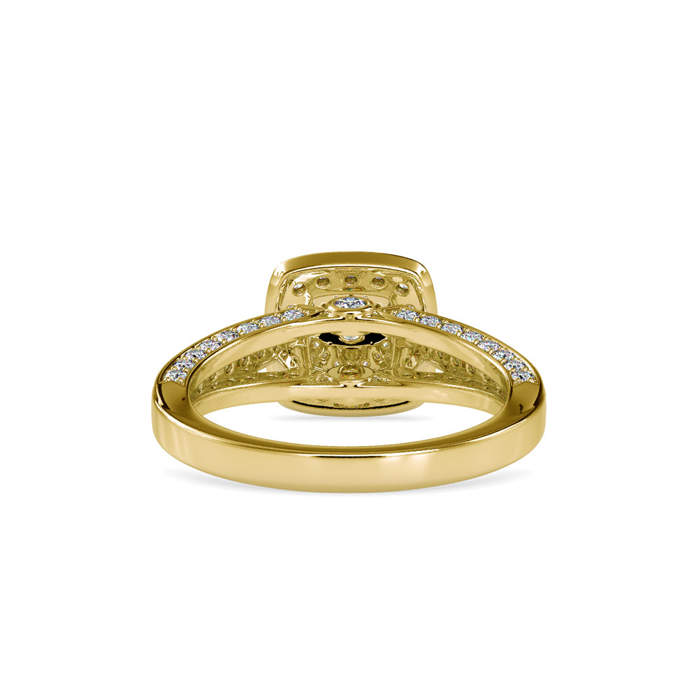 SKU: 0001 (22K) Rose Gold Double Halo Split Shank Engagement Ring