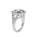 SKU: 0002 (14K) Cushion  Diamond Halo With V Shank  Engagment Ring in Rose Gold