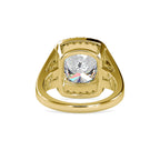SKU: 0002 (14K) Cushion  Diamond Halo With V Shank  Engagment Ring in Rose Gold