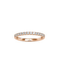 SKU: 0003 (22K) Classic Half-Pave Diamond Band in Rose Gold