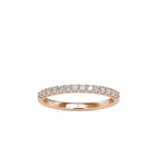 SKU: 0003 (14K) Classic Half-Pave Diamond Band in Rose Gold