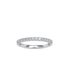 SKU: 0003 (14K) Classic Half-Pave Diamond Band in Rose Gold