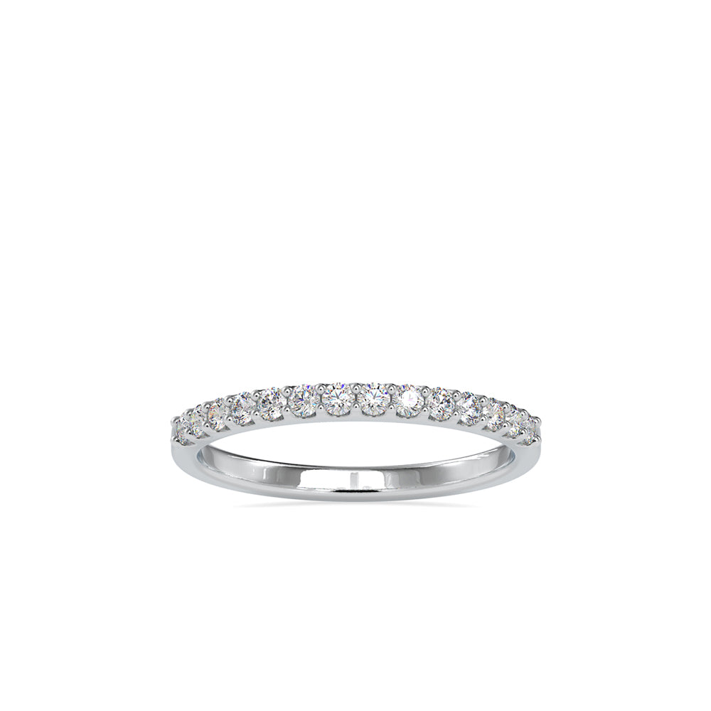 SKU: 0003 (22K) Classic Half-Pave Diamond Band in Rose Gold