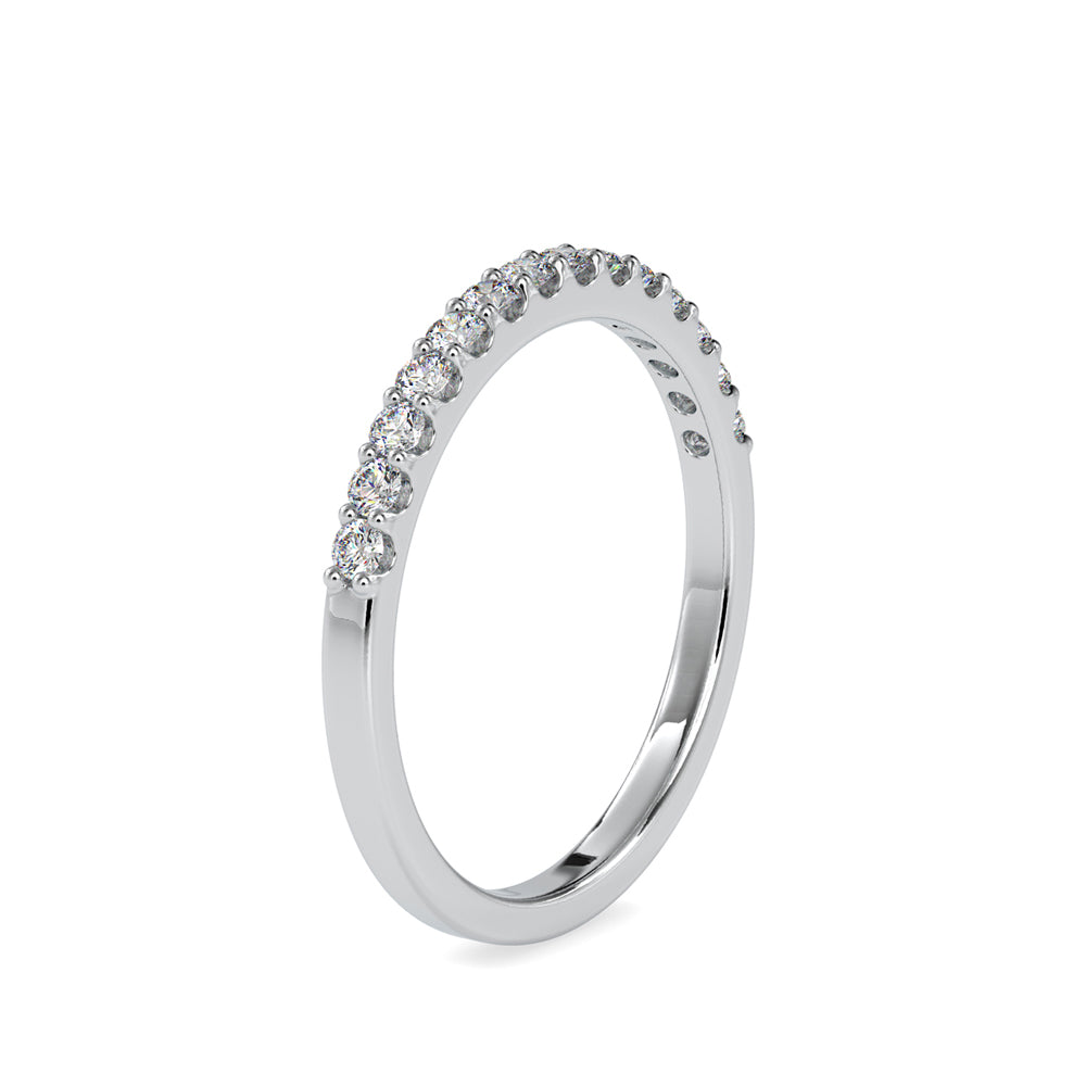 SKU: 0003 (18K) Classic Half-Pave Diamond Band in Rose Gold