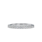 SKU: 0003 (22K) Classic Half-Pave Diamond Band in Rose Gold