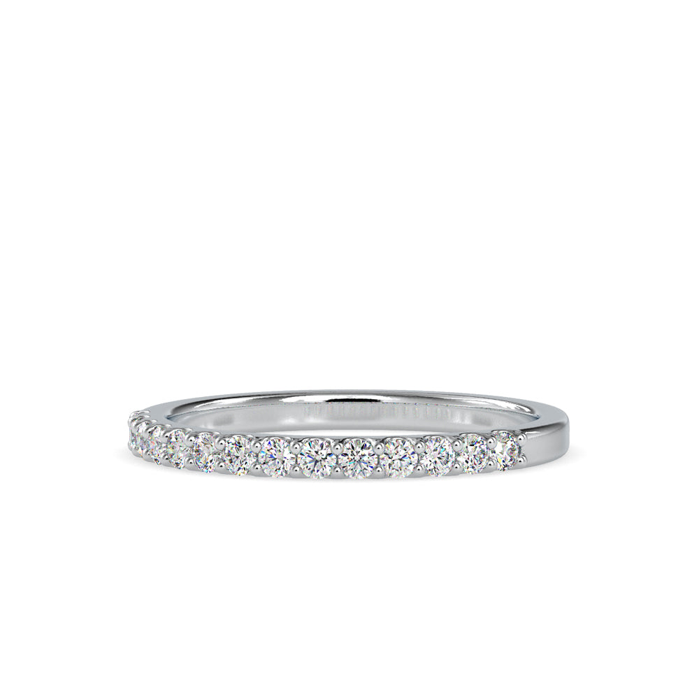 SKU: 0003 (22K) Classic Half-Pave Diamond Band in Rose Gold