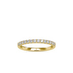 SKU: 0003 (10K) Classic Half-Pave Diamond Band in Rose Gold