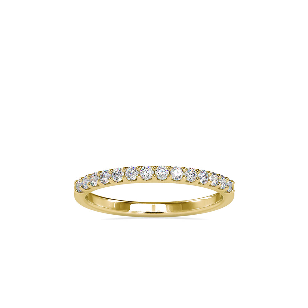 SKU: 0003 (10K) Classic Half-Pave Diamond Band in Rose Gold