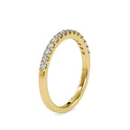 SKU: 0003 (18K) Classic Half-Pave Diamond Band in Rose Gold
