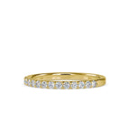 SKU: 0003 (14K) Classic Half-Pave Diamond Band in Rose Gold