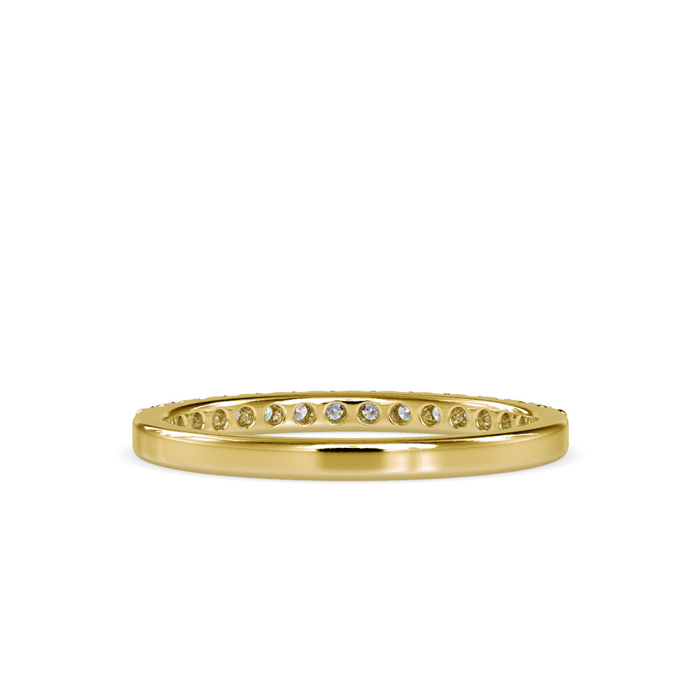 SKU: 0003 (22K) Classic Half-Pave Diamond Band in Rose Gold