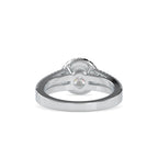 SKU: 0004 (14K) RBC Diamond Halo Split-Shank Engagment Ring in Rose Gold.
