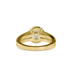 SKU: 0004 (10K) RBC Diamond Halo Split-Shank Engagment Ring in Rose Gold.