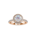 SKU: 0005 (18K) Round Diamond Engagment Ring in Rose Gold.