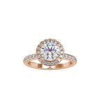 SKU: 0005 (22K) Round Diamond Engagment Ring in Rose Gold.