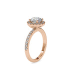 SKU: 0005 (18K) Round Diamond Engagment Ring in Rose Gold.
