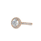 SKU: 0005 (10K) Round Diamond Engagment Ring in Rose Gold.